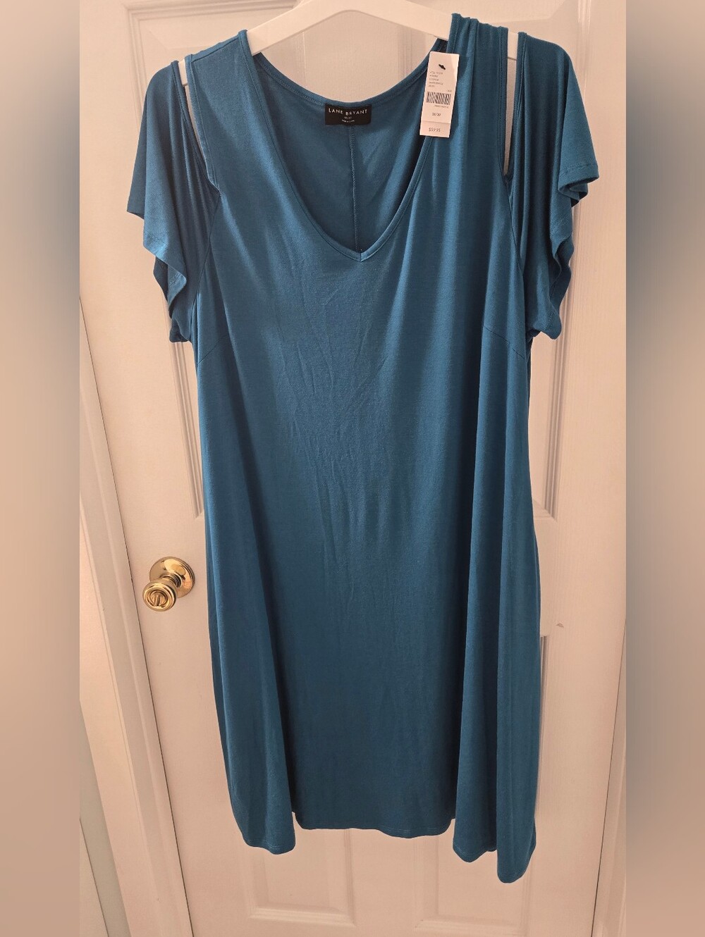 Lane Bryant Turquoise V-Neck Dress NWT Size 18/20.